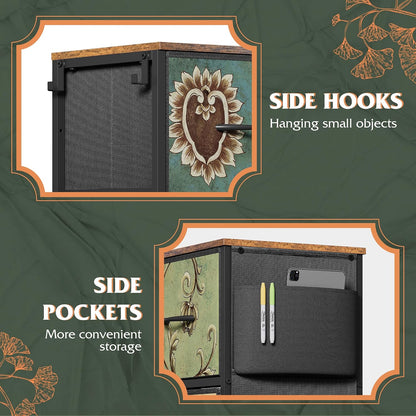 10 Drawer Fabric Dresser for Bedroom, Side Pocket Chest, Dark Grey