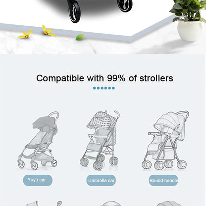 Stroller Rain Cover, Universal Accessory, Universal Rain Cover Weather Windproof Coldproof with Breathable Holes for Most Strollers (Gray)