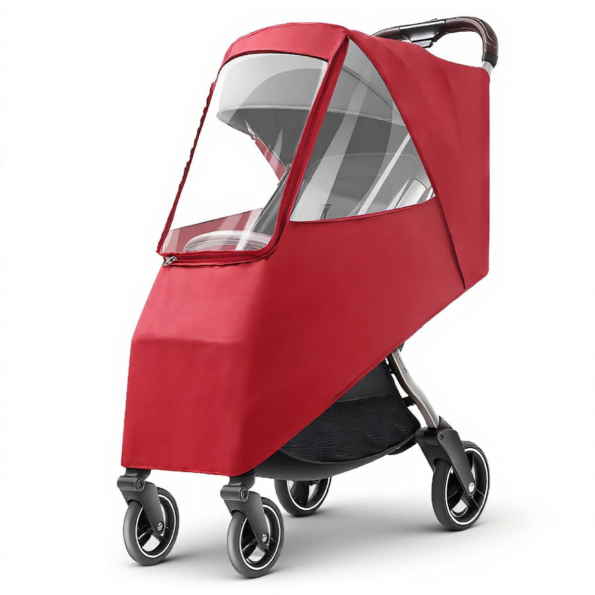 Stroller Rain Cover, Universal Accessory, Universal Rain Cover Weather Windproof Coldproof with Breathable Holes for Most Strollers (Gray)