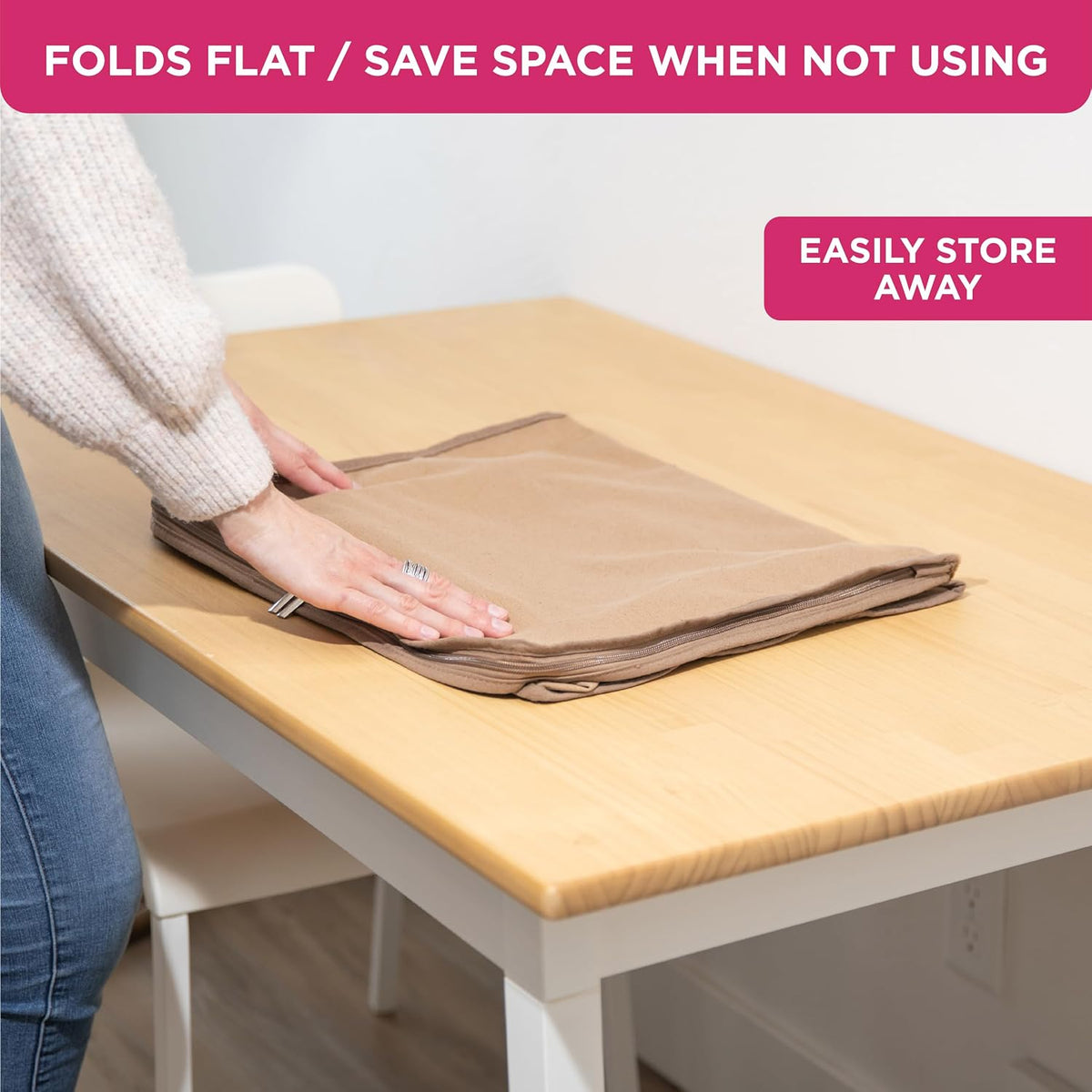 Cedar Clothes Storage Bag Organizer, Protects From Moths, Set of 2, Beige