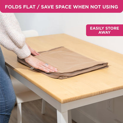 Cedar Clothes Storage Bag Organizer, Protects From Moths, Set of 2, Beige