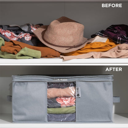 Cedar Clothes Storage Bag Organizer, Protects From Moths, Set of 2, Beige