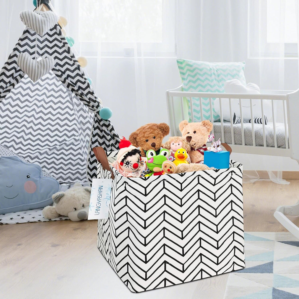 Square Storage Baskets Children Shelves Gift Toy Organizer Room Geometric
