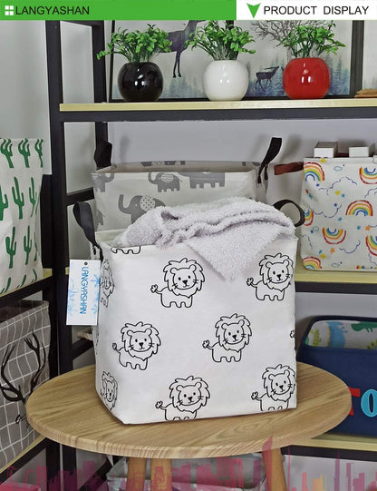 Square Storage Baskets Children Shelves Gift Toy Organizer Room Geometric