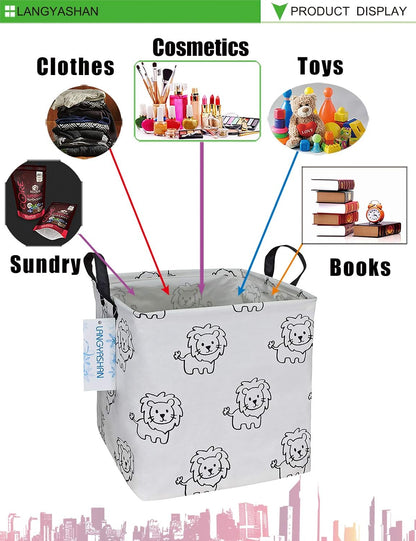 Square Storage Baskets Children Shelves Gift Toy Organizer Room Geometric