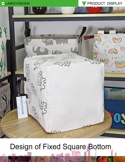 Square Storage Baskets Children Shelves Gift Toy Organizer Room Geometric