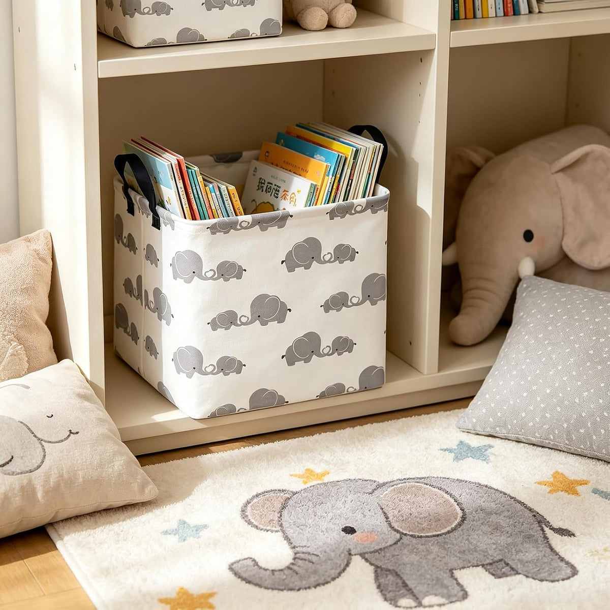 Square Storage Baskets Children Shelves Gift Toy Organizer Room Geometric