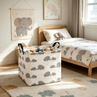 Square Storage Baskets Children Shelves Gift Toy Organizer Room Geometric