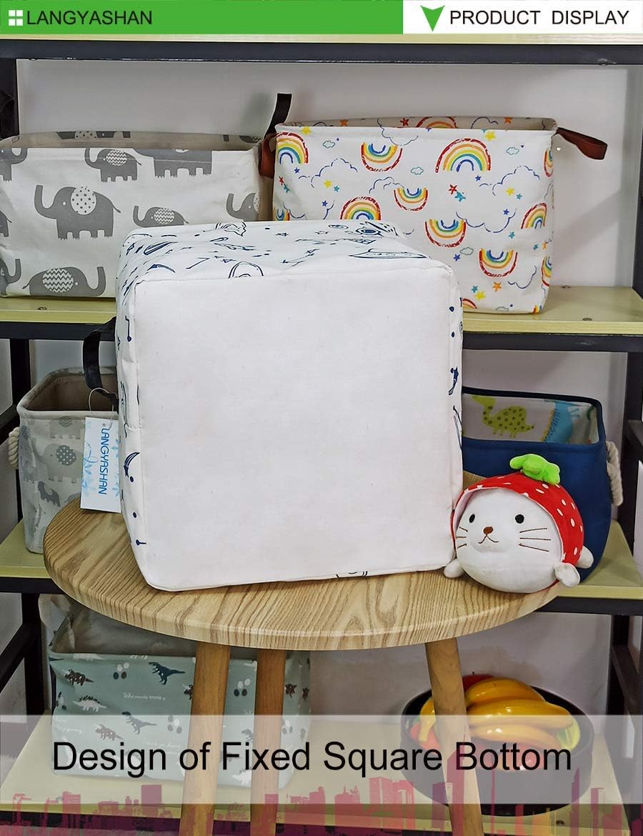 Square Storage Baskets Children Shelves Gift Toy Organizer Room Geometric