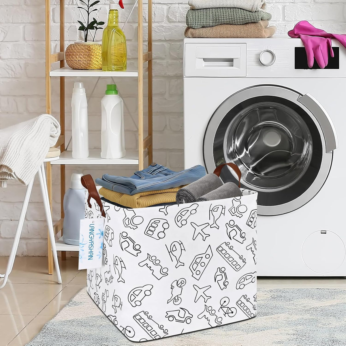 Square Storage Baskets Children Shelves Gift Toy Organizer Room Geometric
