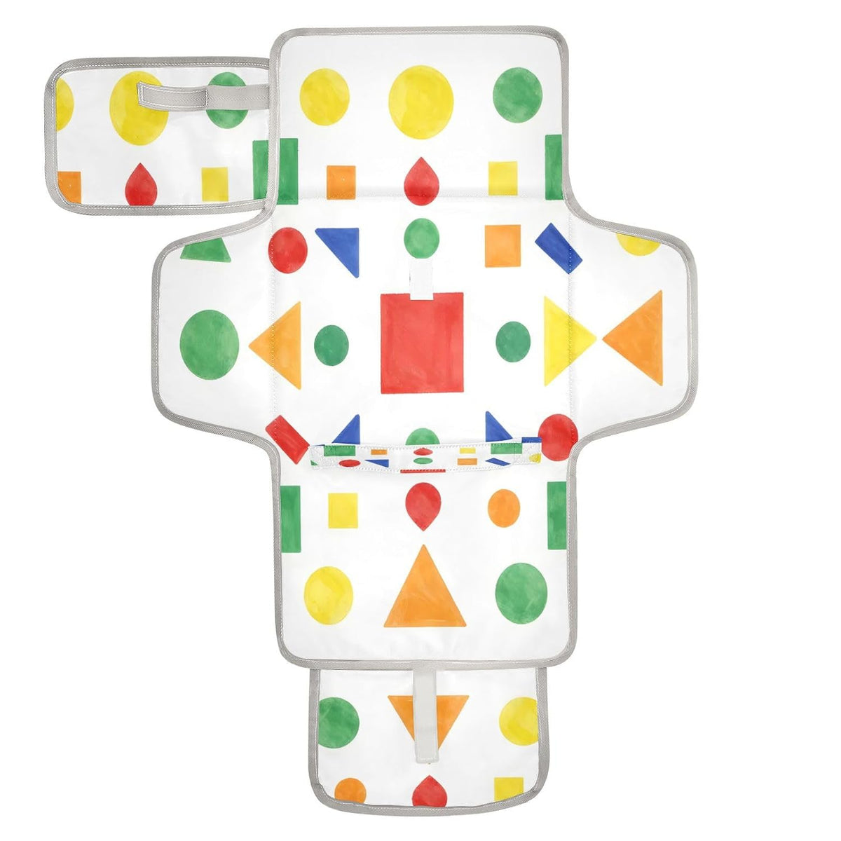 Cartoon Building Blocks Portable Diaper Changing Pad, Waterproof Baby Changing Mat with Storage Pocket & Built-in Pillow, Foldable Travel Pad, Newborn Gift Set for Boy Girl
