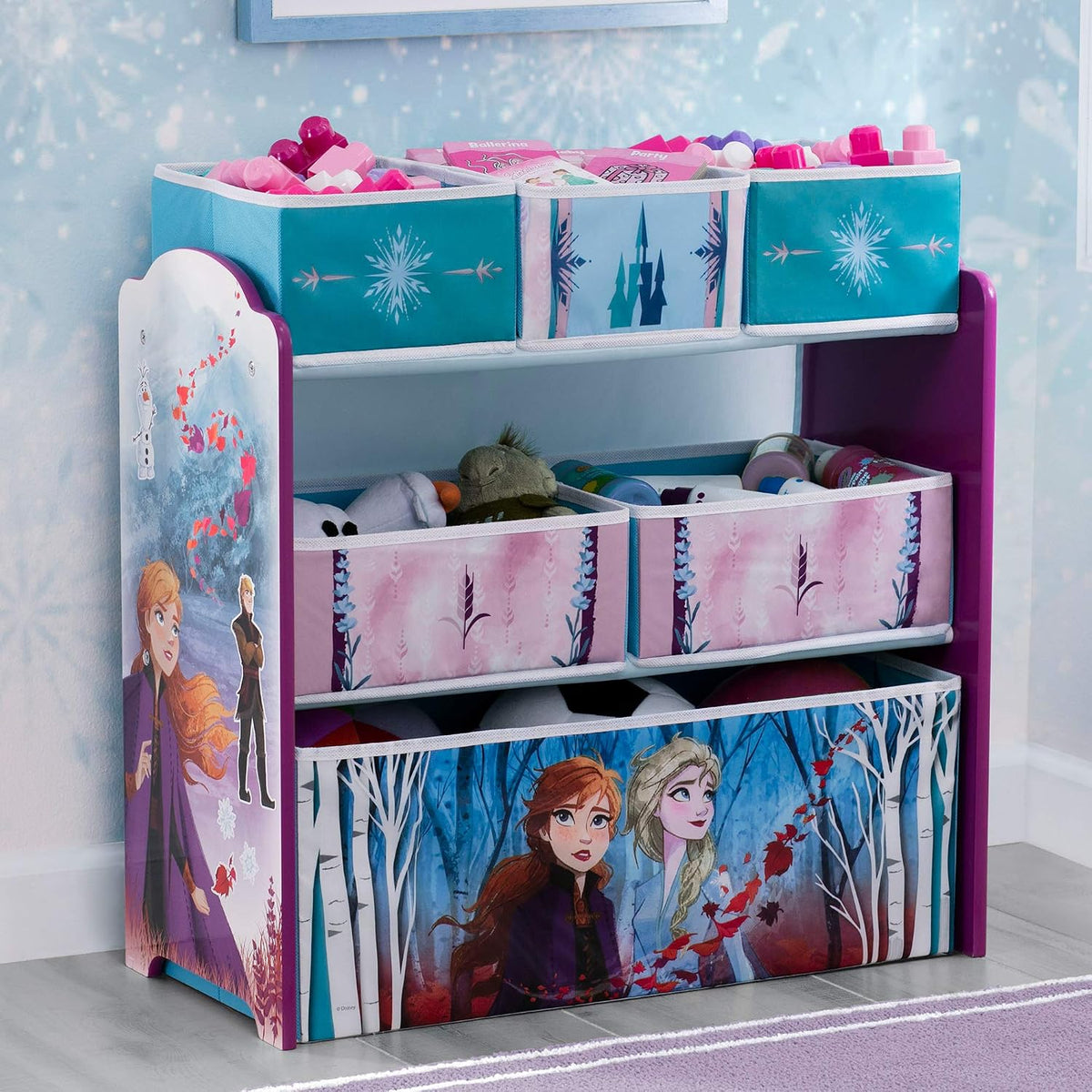 Design & Store 6 Bin Toy Storage Organizer, Disney Princess