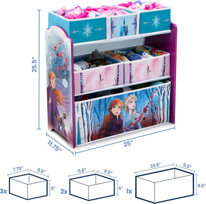 Design & Store 6 Bin Toy Storage Organizer, Disney Princess
