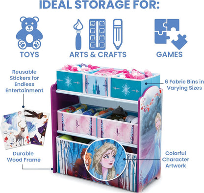 Design & Store 6 Bin Toy Storage Organizer, Disney Princess