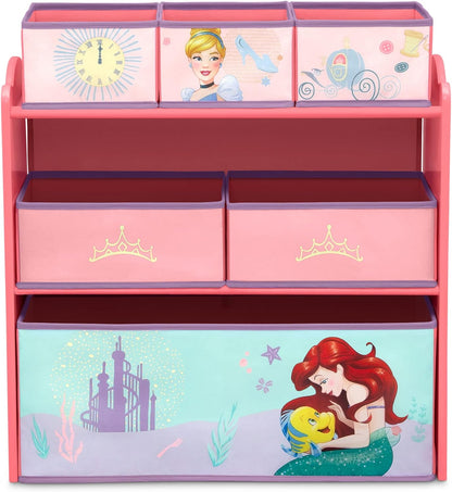 Design & Store 6 Bin Toy Storage Organizer, Disney Princess