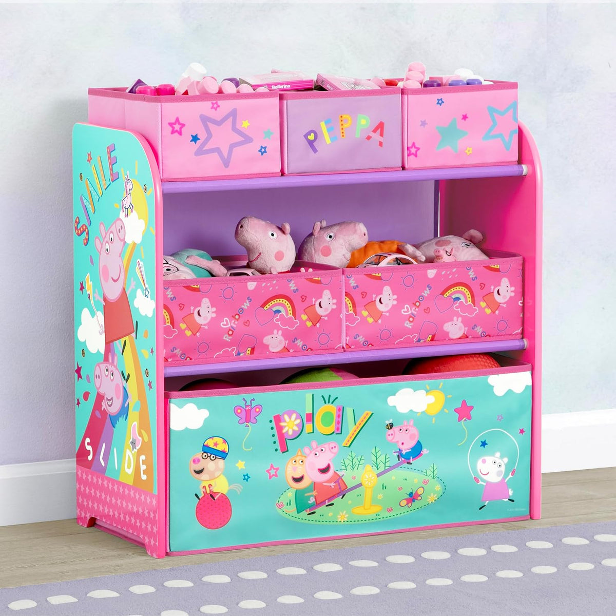 Design & Store 6 Bin Toy Storage Organizer, Disney Princess