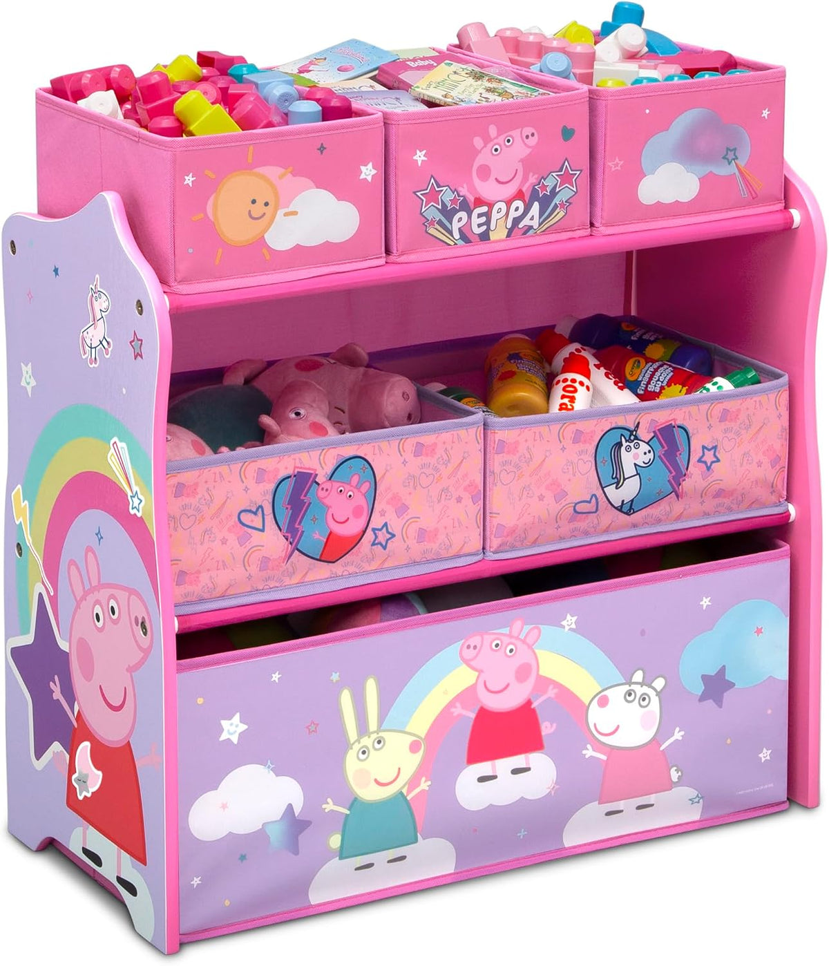 Design & Store 6 Bin Toy Storage Organizer, Disney Princess