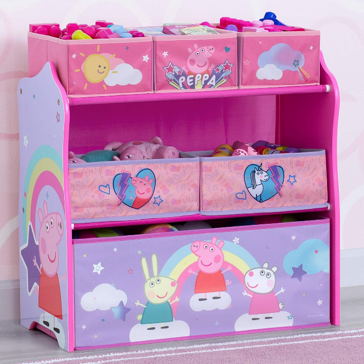 Design & Store 6 Bin Toy Storage Organizer, Disney Princess