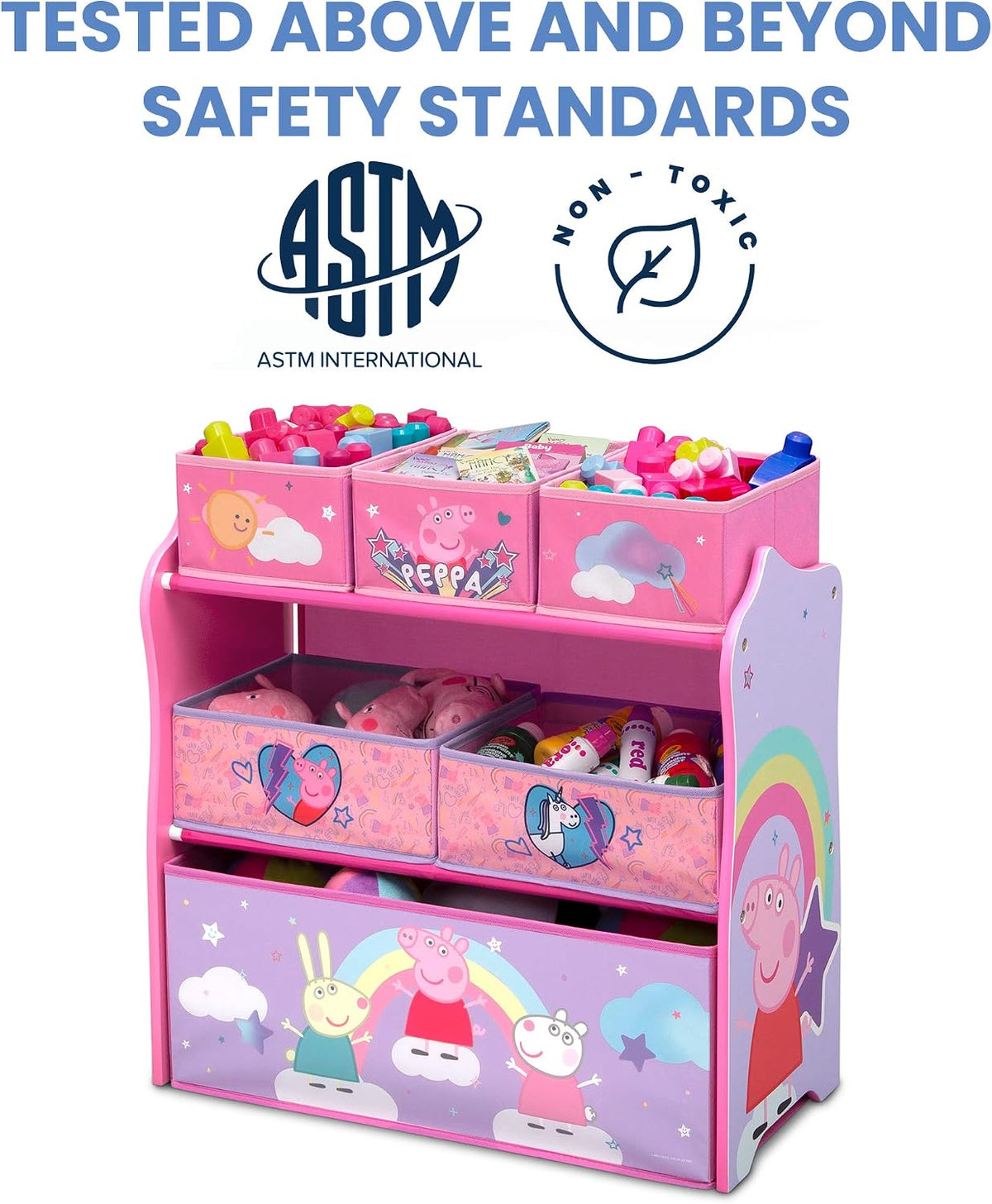 Design & Store 6 Bin Toy Storage Organizer, Disney Princess