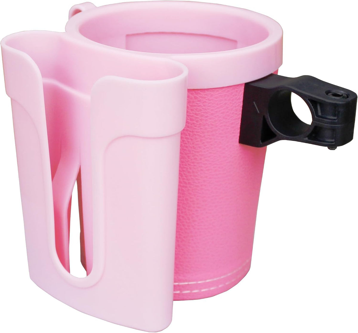 Bike Cup Holder with Phone & Key Storage, Universal Drink Bottle Mount for Adult Mountain Road E-Bikes & Adult Scooters, Black
