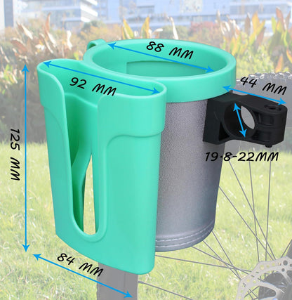 Bike Cup Holder with Phone & Key Storage, Universal Drink Bottle Mount for Adult Mountain Road E-Bikes & Adult Scooters, Black