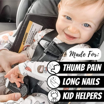 Car Seat Buckle Release Tool - Easy Opener Aid for Arthritis, Long Nails, Older Kids - Button Pusher for Infant, Toddler, Convertible 5 pt Harness car Seats - As Seen on Shark Tank (Pink)