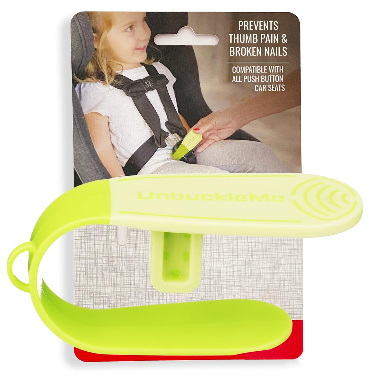 Car Seat Buckle Release Tool - Easy Opener Aid for Arthritis, Long Nails, Older Kids - Button Pusher for Infant, Toddler, Convertible 5 pt Harness car Seats - As Seen on Shark Tank (Pink)
