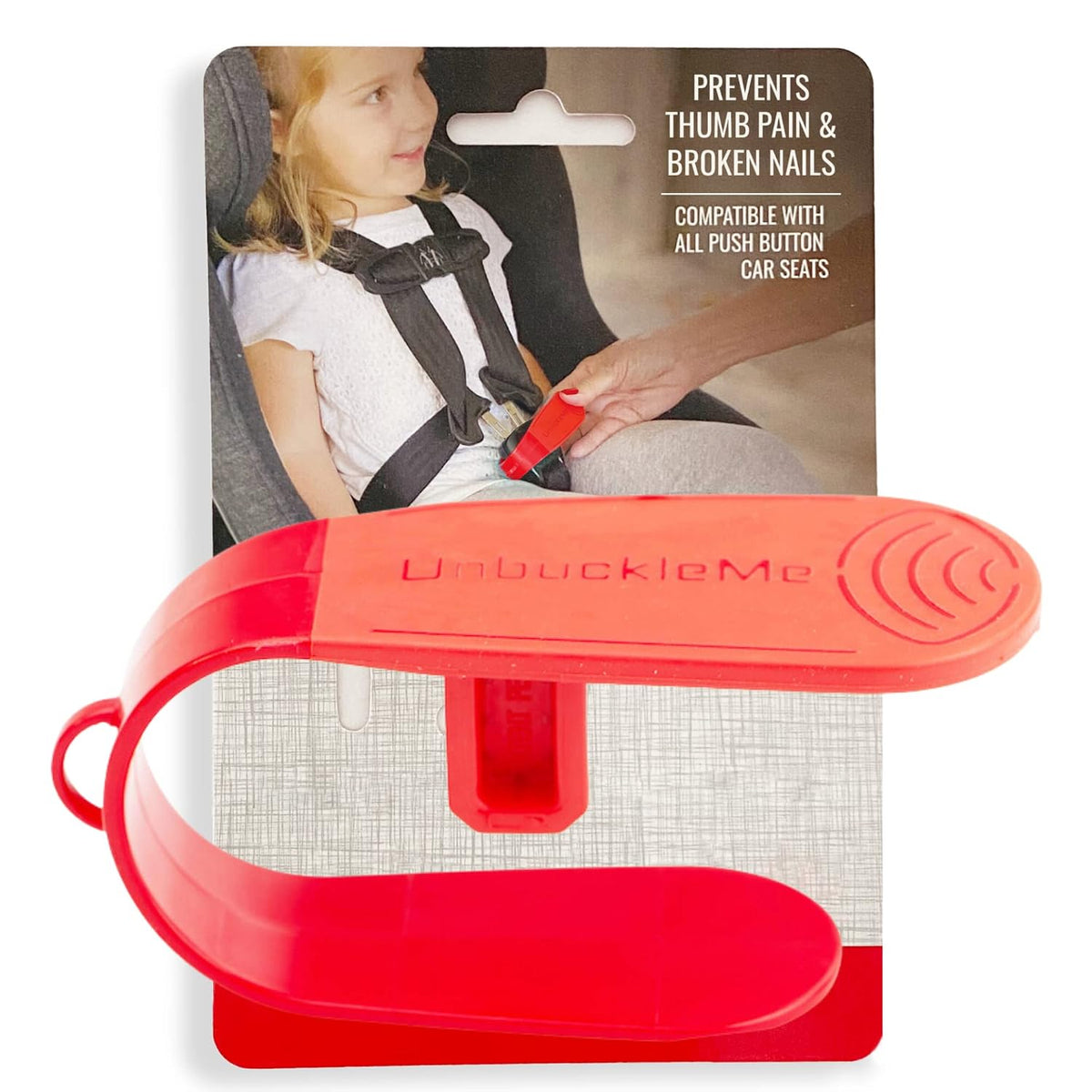 Car Seat Buckle Release Tool - Easy Opener Aid for Arthritis, Long Nails, Older Kids - Button Pusher for Infant, Toddler, Convertible 5 pt Harness car Seats - As Seen on Shark Tank (Pink)