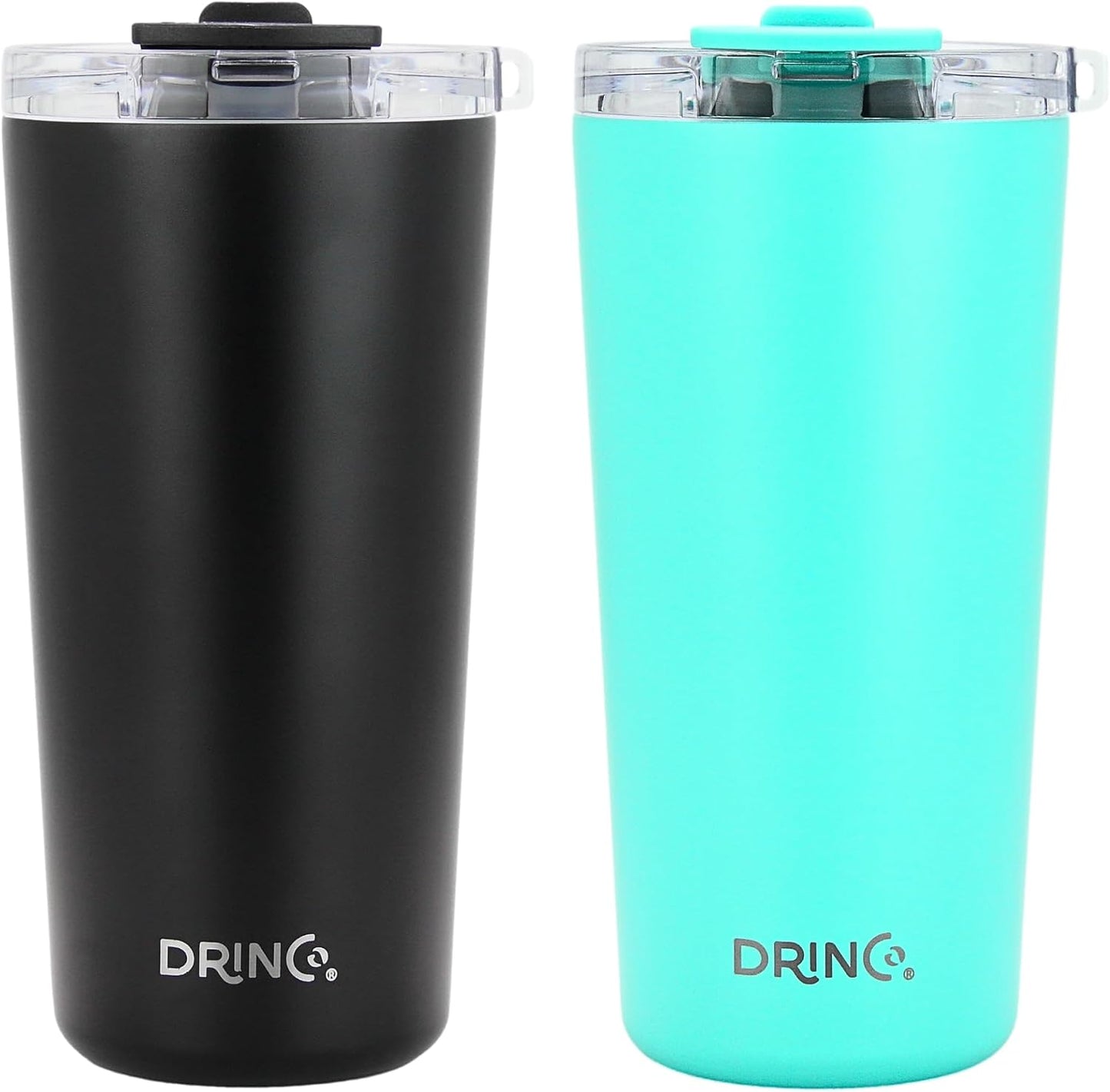 20 oz Stainless Steel Tumbler | Double Walled Vacuum Insulated Mug With Lid, 2 Straws, For Hot & Cold Drinks (20oz Island Pink, 20oz)