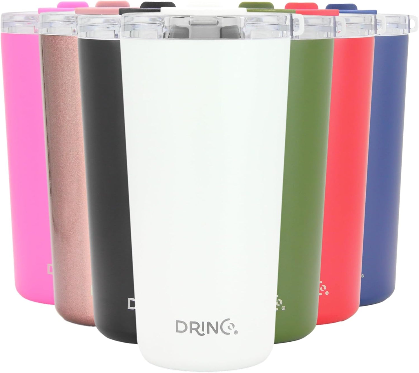 20 oz Stainless Steel Tumbler | Double Walled Vacuum Insulated Mug With Lid, 2 Straws, For Hot & Cold Drinks (20oz Island Pink, 20oz)