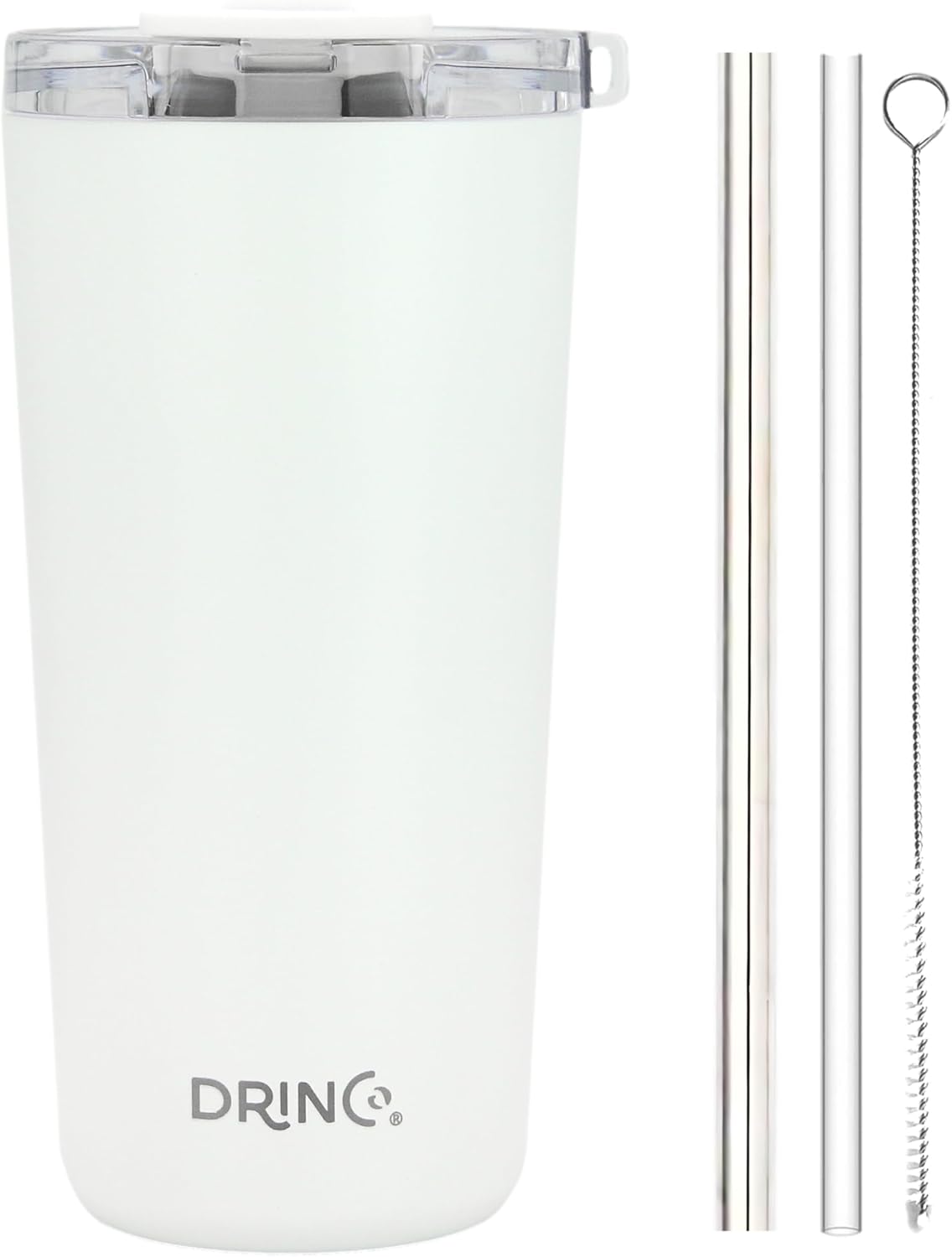 20 oz Stainless Steel Tumbler | Double Walled Vacuum Insulated Mug With Lid, 2 Straws, For Hot & Cold Drinks (20oz Island Pink, 20oz)