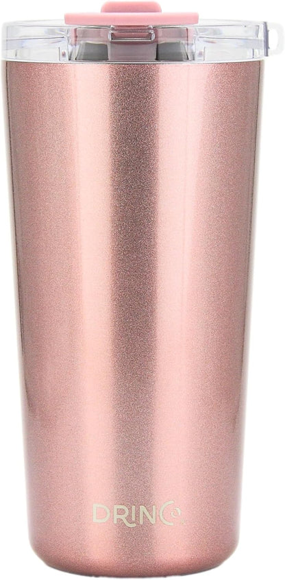 20 oz Stainless Steel Tumbler | Double Walled Vacuum Insulated Mug With Lid, 2 Straws, For Hot & Cold Drinks (20oz Island Pink, 20oz)