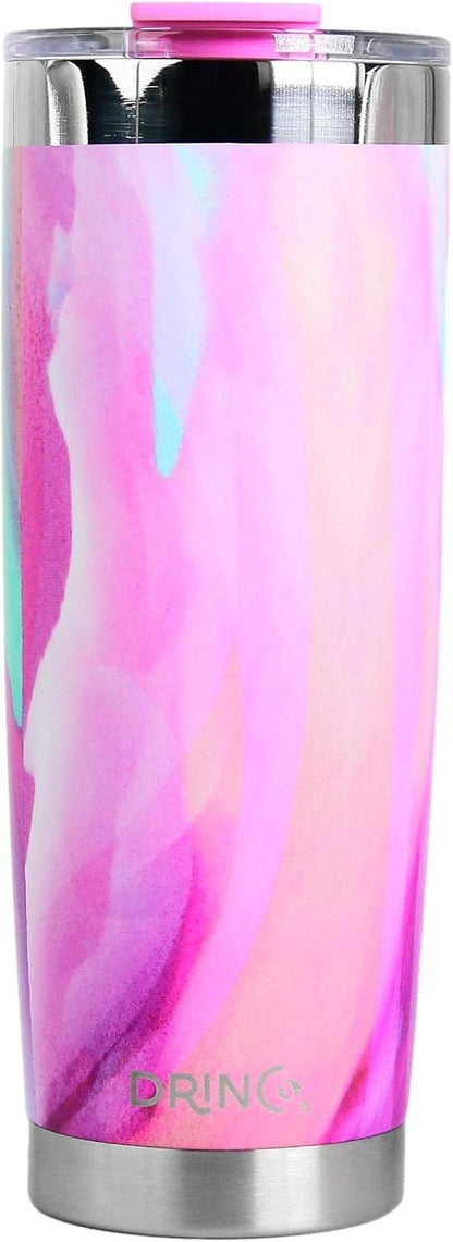 20 oz Stainless Steel Tumbler | Double Walled Vacuum Insulated Mug With Lid, 2 Straws, For Hot & Cold Drinks (20oz Island Pink, 20oz)