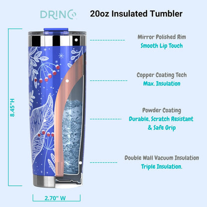 20 oz Stainless Steel Tumbler | Double Walled Vacuum Insulated Mug With Lid, 2 Straws, For Hot & Cold Drinks (20oz Island Pink, 20oz)