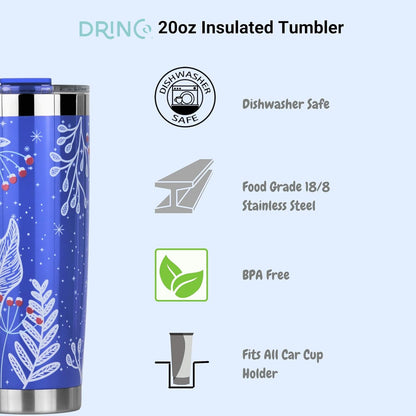 20 oz Stainless Steel Tumbler | Double Walled Vacuum Insulated Mug With Lid, 2 Straws, For Hot & Cold Drinks (20oz Island Pink, 20oz)