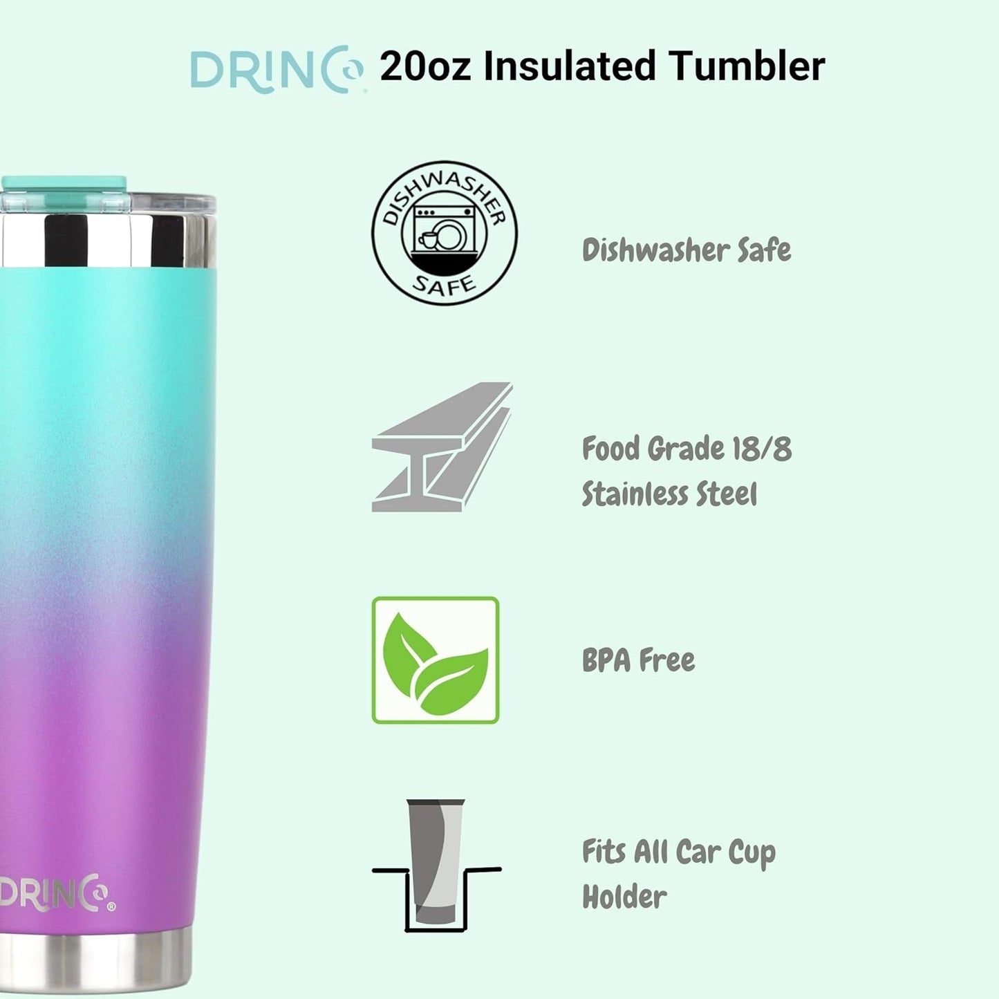 20 oz Stainless Steel Tumbler | Double Walled Vacuum Insulated Mug With Lid, 2 Straws, For Hot & Cold Drinks (20oz Island Pink, 20oz)