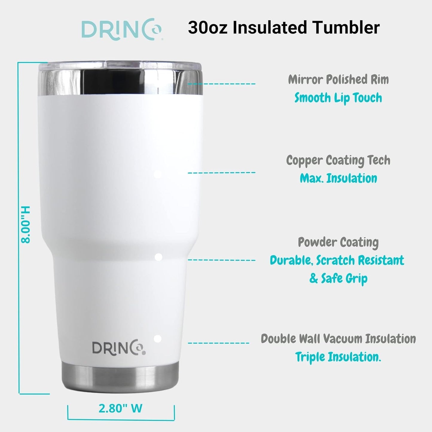 20 oz Stainless Steel Tumbler | Double Walled Vacuum Insulated Mug With Lid, 2 Straws, For Hot & Cold Drinks (20oz Island Pink, 20oz)