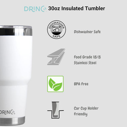 20 oz Stainless Steel Tumbler | Double Walled Vacuum Insulated Mug With Lid, 2 Straws, For Hot & Cold Drinks (20oz Island Pink, 20oz)