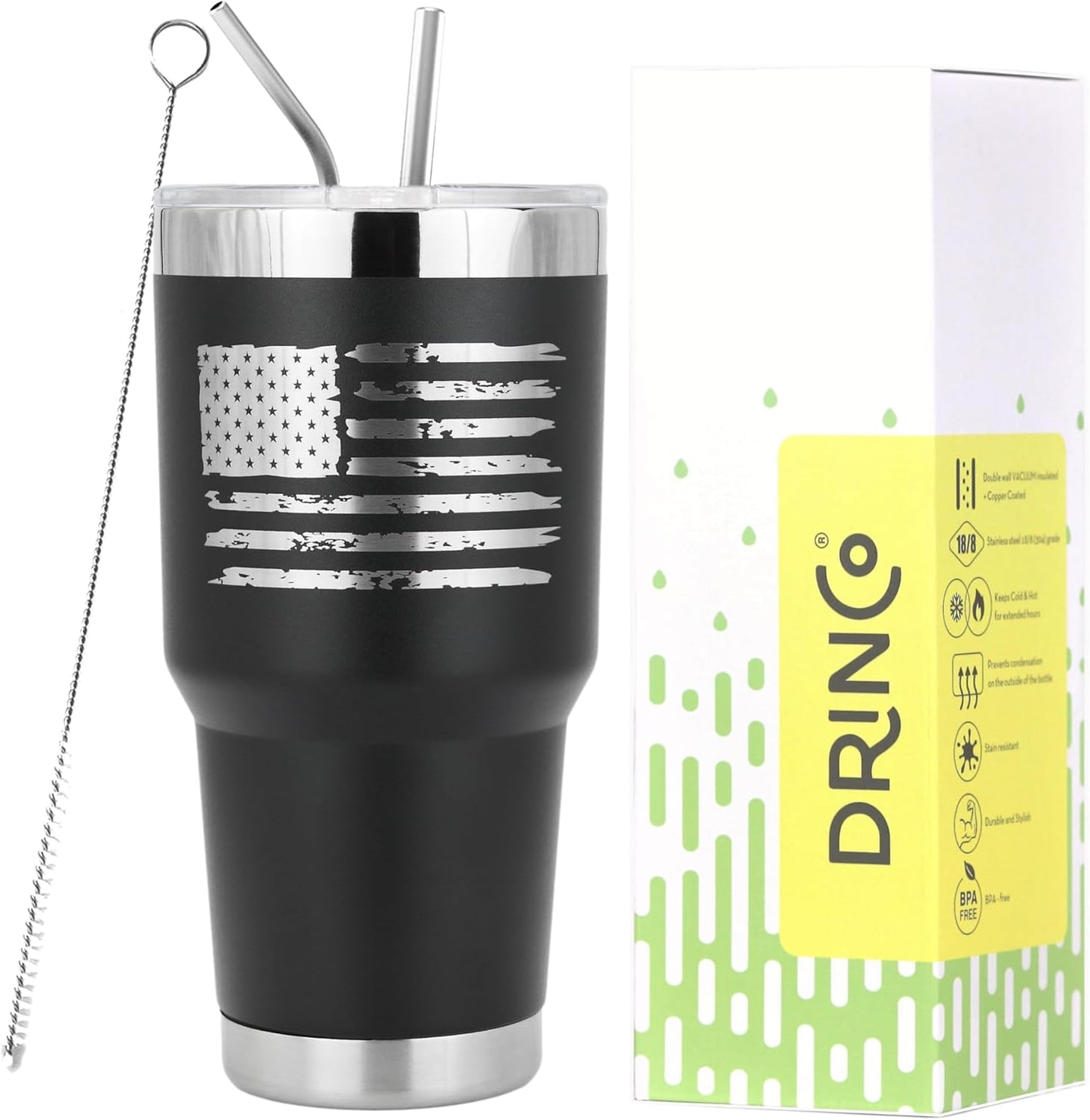 20 oz Stainless Steel Tumbler | Double Walled Vacuum Insulated Mug With Lid, 2 Straws, For Hot & Cold Drinks (20oz Island Pink, 20oz)