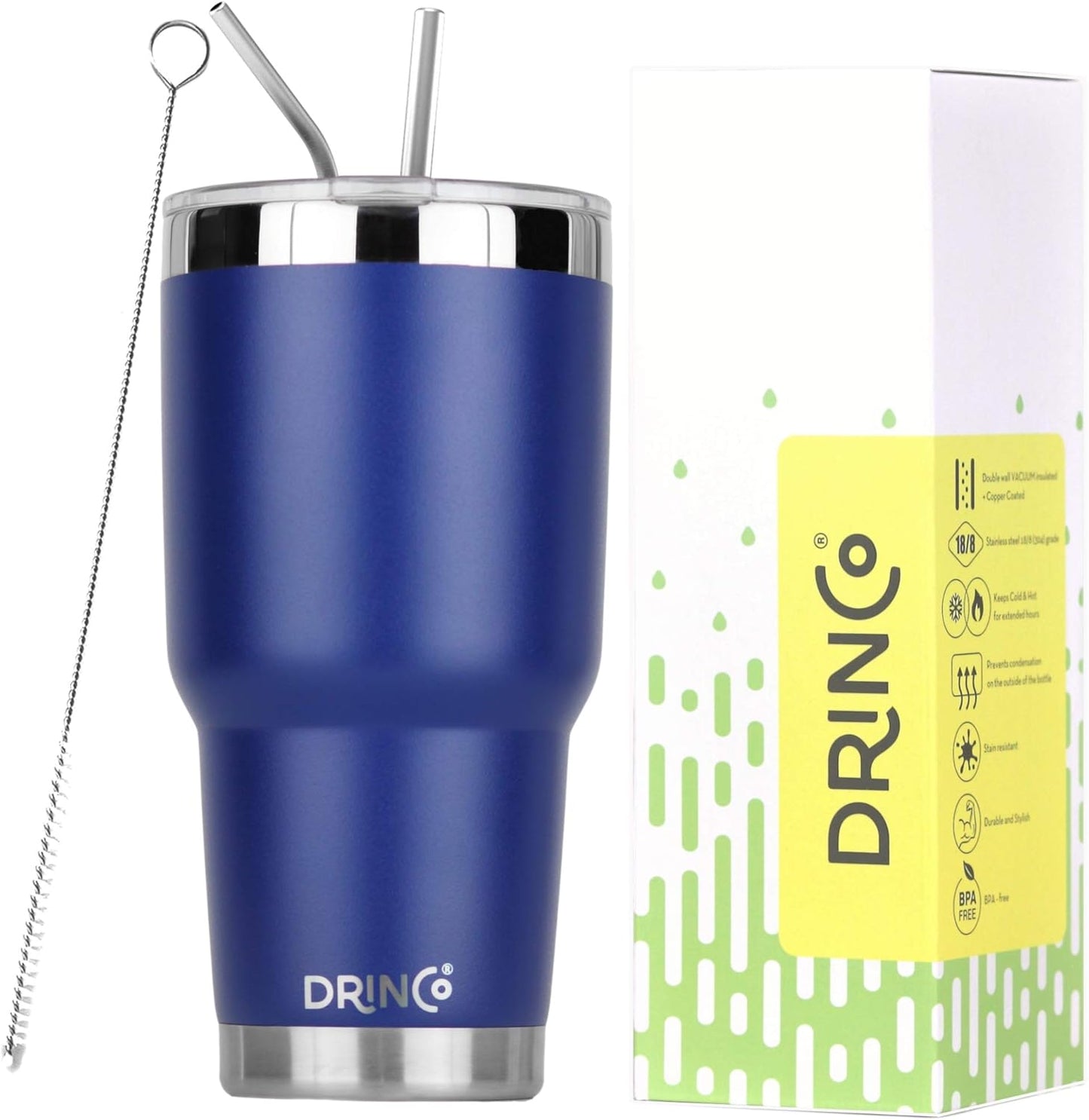20 oz Stainless Steel Tumbler | Double Walled Vacuum Insulated Mug With Lid, 2 Straws, For Hot & Cold Drinks (20oz Island Pink, 20oz)