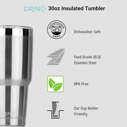 20 oz Stainless Steel Tumbler | Double Walled Vacuum Insulated Mug With Lid, 2 Straws, For Hot & Cold Drinks (20oz Island Pink, 20oz)