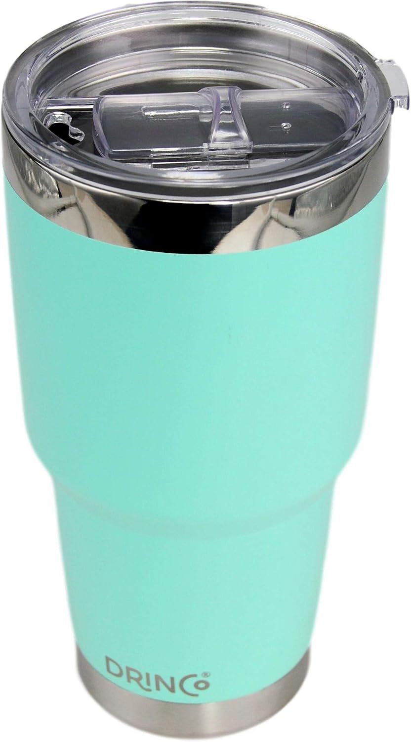 20 oz Stainless Steel Tumbler | Double Walled Vacuum Insulated Mug With Lid, 2 Straws, For Hot & Cold Drinks (20oz Island Pink, 20oz)