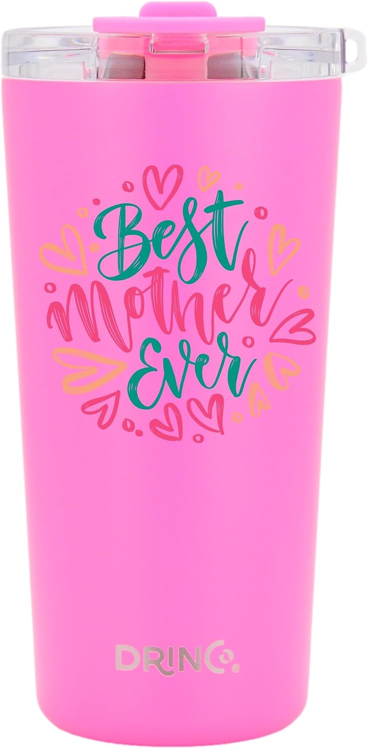 20 oz Stainless Steel Tumbler | Double Walled Vacuum Insulated Mug With Lid, 2 Straws, For Hot & Cold Drinks (20oz Island Pink, 20oz)