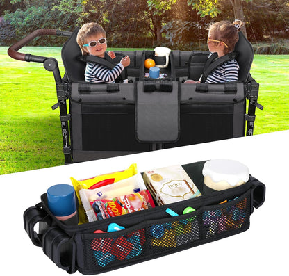 Stroller Snack Tray Attachment - Universal Stroller Snack Tray for Wonderfold Wagon W4 Accessories - Snack Tray for Kids - Easy to Clean Stroller Wagon Snack Tray with Cup Holder (L (W2 Model))