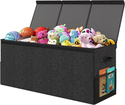 150L Extra Large Toy Storage Box with Lid, Foldable Toy Chest Organizer