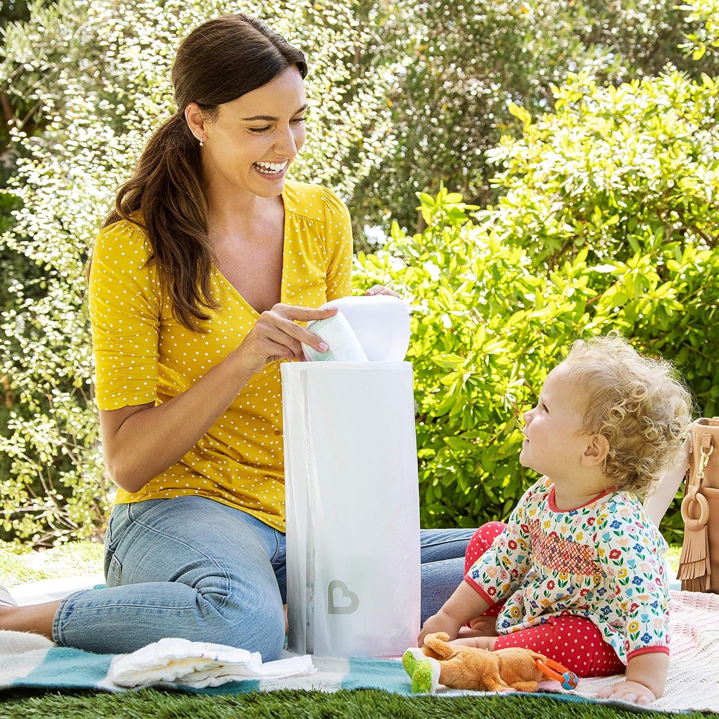 ® Toss™ Portable Disposable Diaper Pail, Holds up to 30 Newborn Diapers, 1 Pack, White