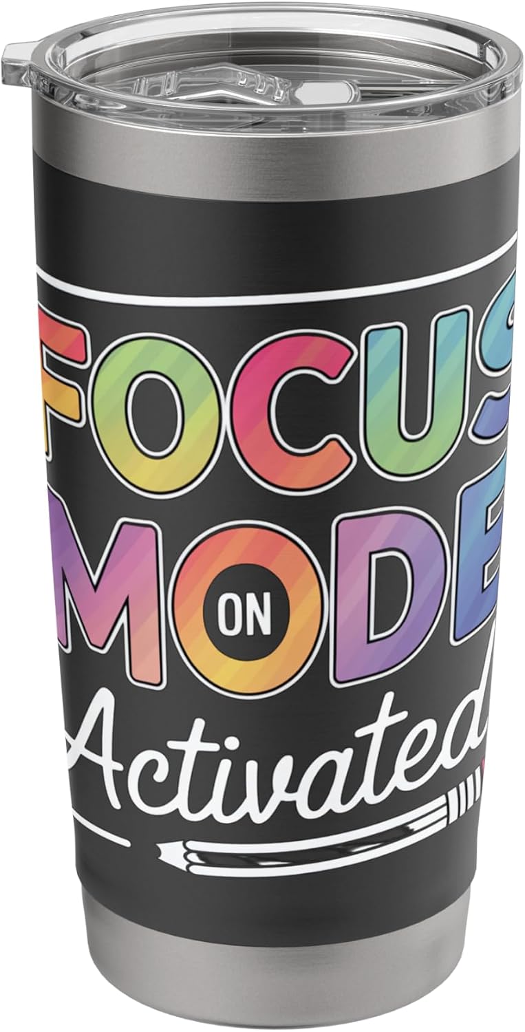 Focus Mode Activated Rainbow Art Stainless Steel Insulated Tumbler