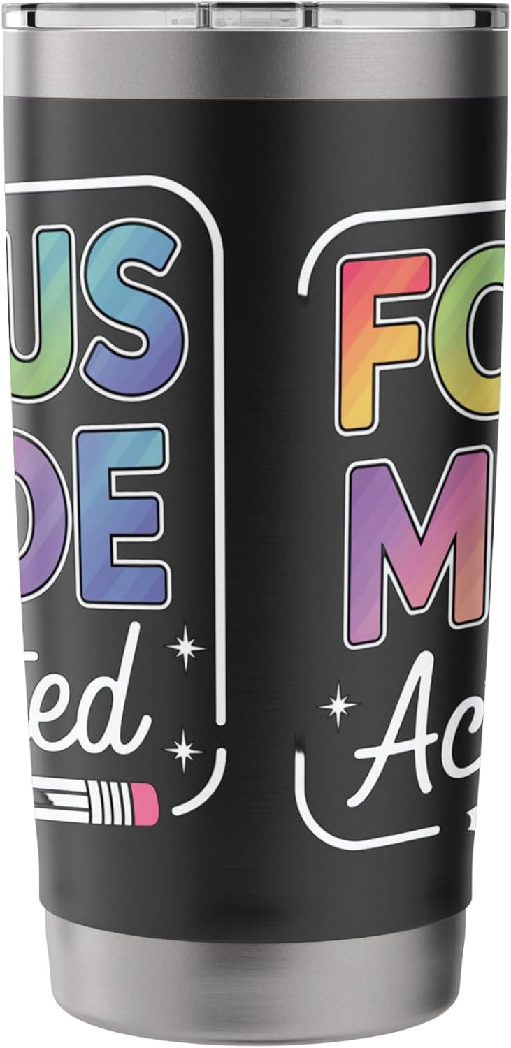 Focus Mode Activated Rainbow Art Stainless Steel Insulated Tumbler