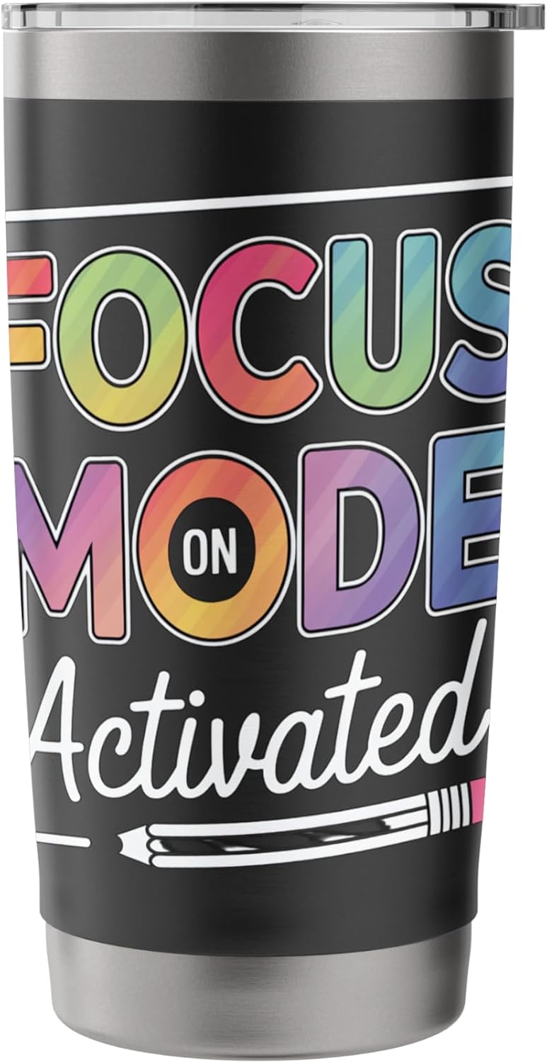 Focus Mode Activated Rainbow Art Stainless Steel Insulated Tumbler