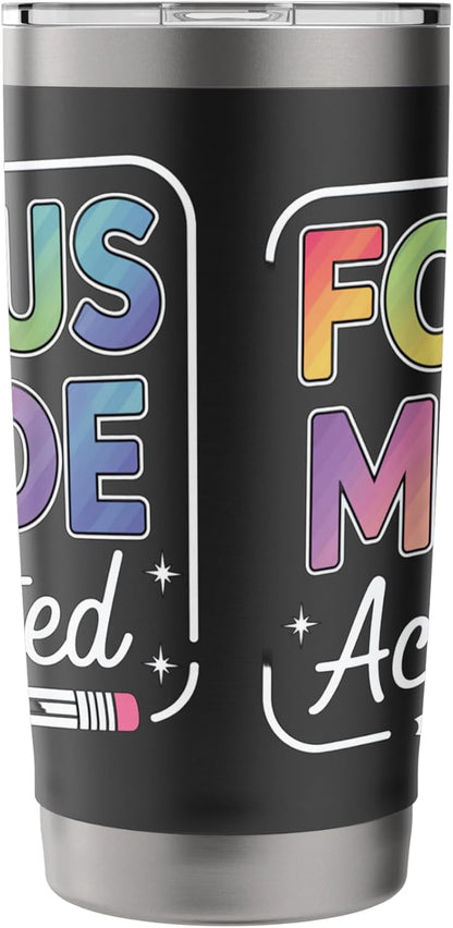 Focus Mode Activated Rainbow Art Stainless Steel Insulated Tumbler